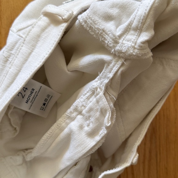 MOTHER sz 24 The Mid Rise Dazzler White Denim Pants The Fairest of them All - Picture 12 of 14